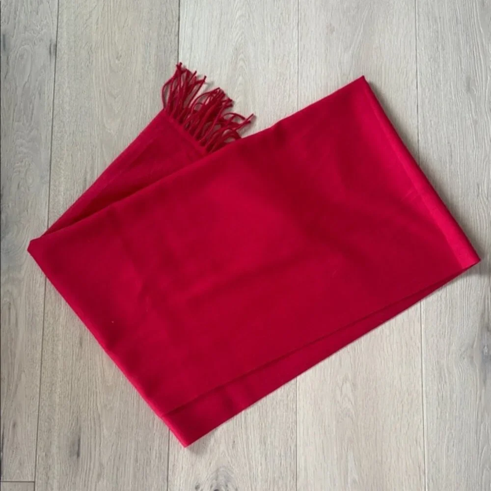Halara Vibrant Red Super Soft Scarf with Fringe